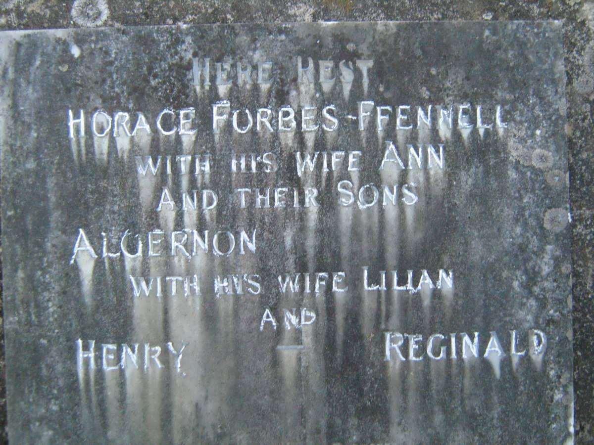 FFENNELL Horace, Forbes &amp; Ann :: FORBES-FFENNELL Algernon &amp; Lilian :: FORBES-FFENNELL Henry &amp; Regina