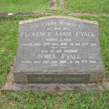 FYALL James -1954 &amp; Florence Annie LAKE -1949