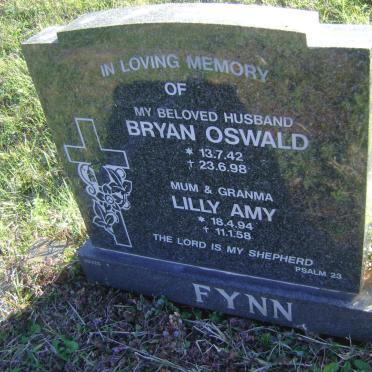 FYNN Lilly Amy 1894-1958 :: FYNN Bryan Oswald 1942-1998