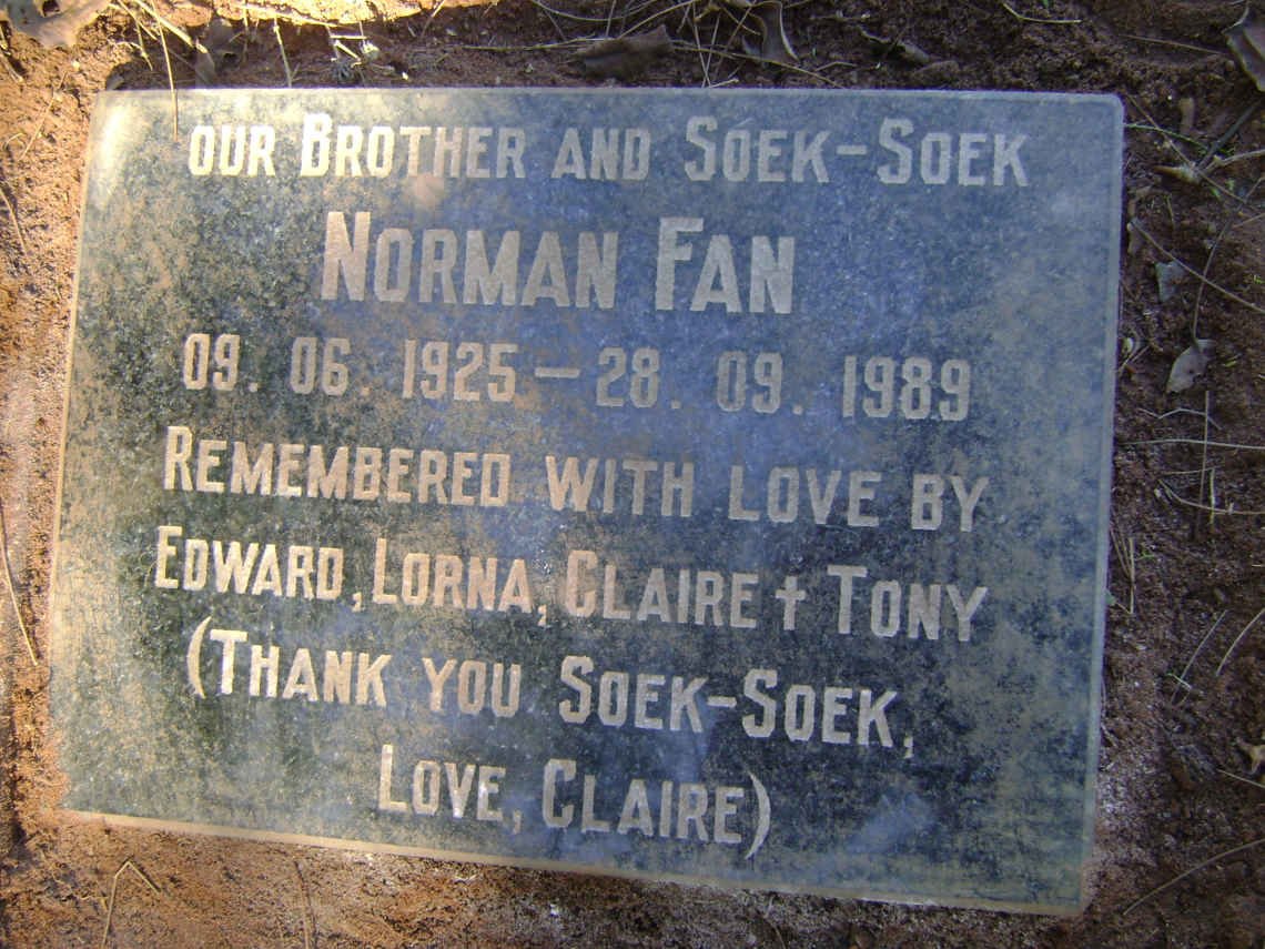 FAN Norman 1925-1989