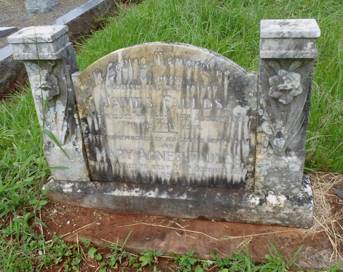 FAULDS James -1949 &amp; Mary Agnes -1959