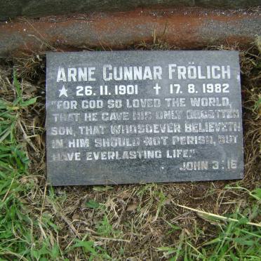 FROLICH Arne Gunnar 1901-1982