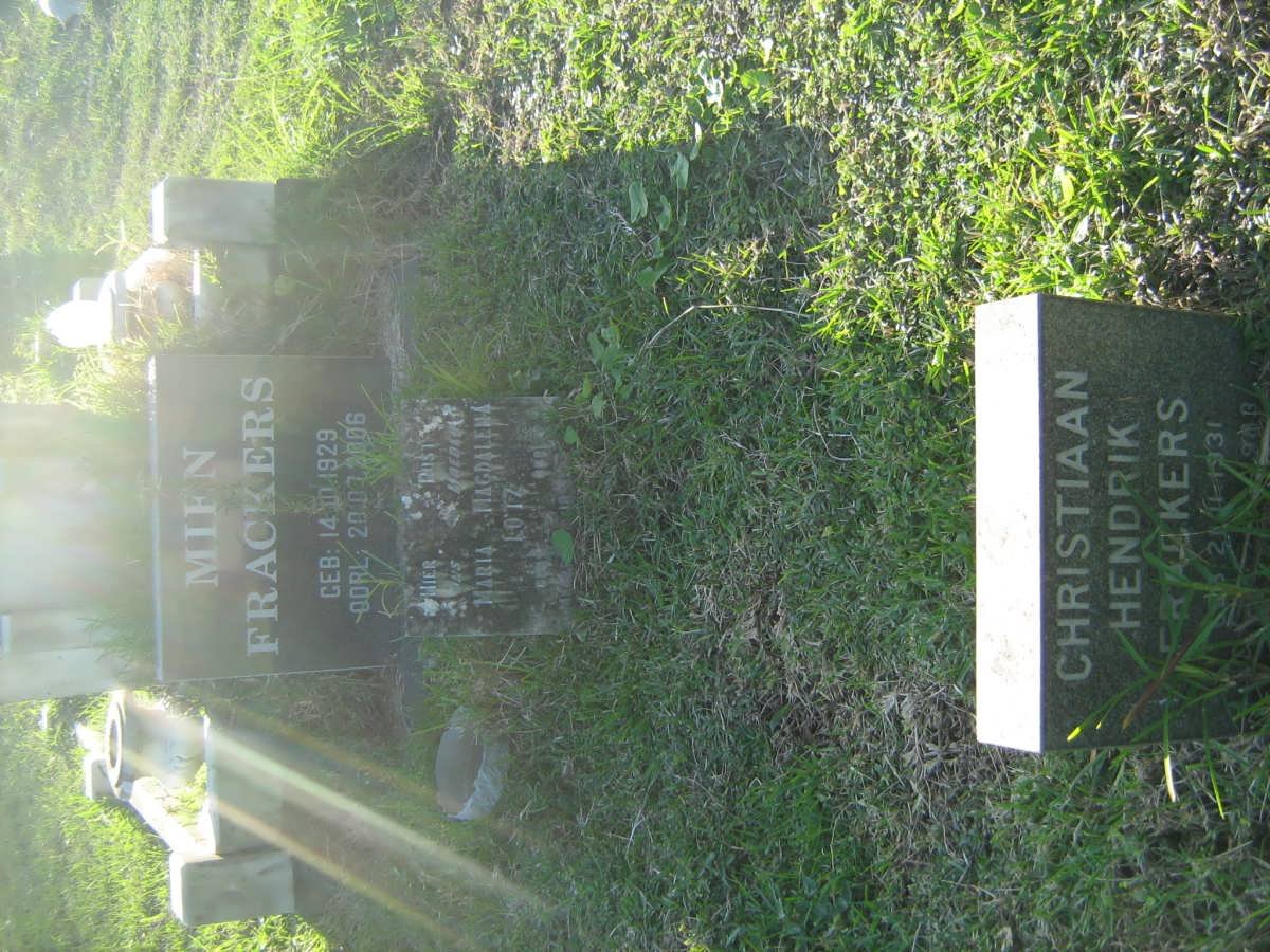 FRACKERS Mien 1929-2006 :: LOTZ Maria Magdalena 1868-1919 :: FRACKERS Christiaan Hendrik 1931-1983