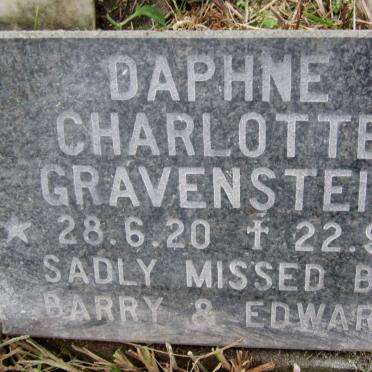 GRAVENSTEIN Daphne Charlotte 1920-1990