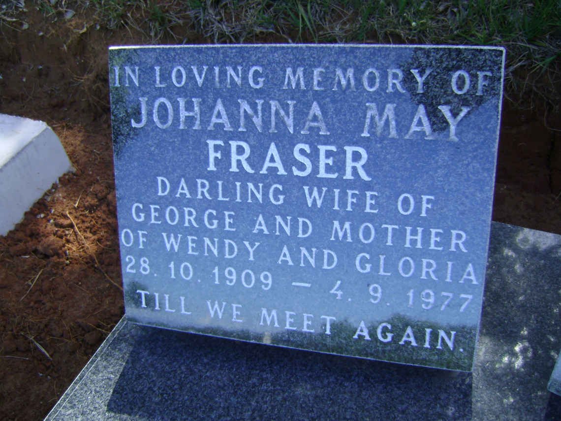 FRASER George Frederick 1913-1981 &amp; Johanna May 1909-1977 :: FRASER ?? -1946