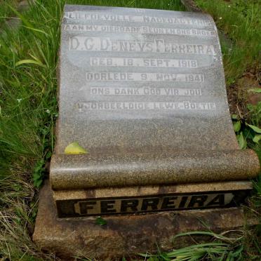 FERREIRA D.G. Deneys 1918-1941