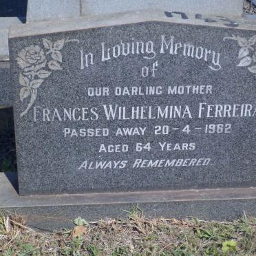 FERREIRA Frances Wilhelmina -1962