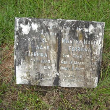 FERREIRA Michel Helgaard 1873-1961 &amp; Martha Maria 1879-1962