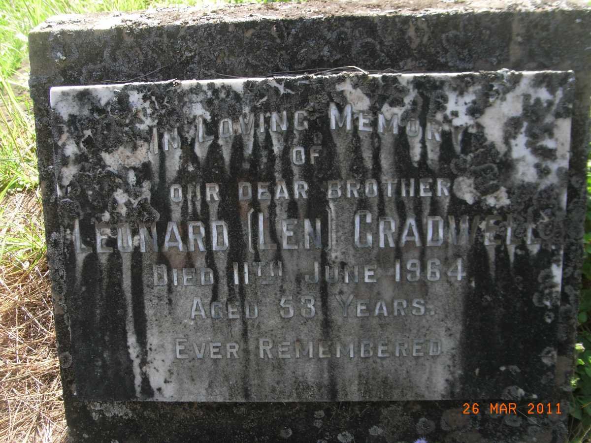 GRADWELL Leonard -1964
