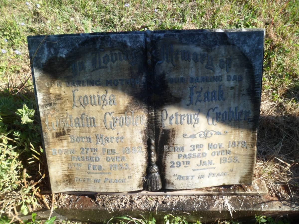 GROBLER Izaak Petrus 1879-1955 &amp; Louisa Gustafin MAREE 1882-1953