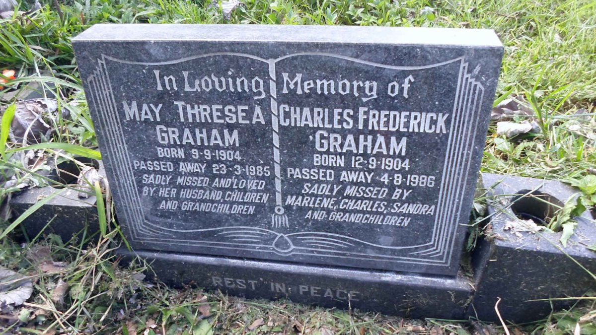 GRAHAM Charles Frederick 1904-1986 &amp; May Thresea 1904-1985