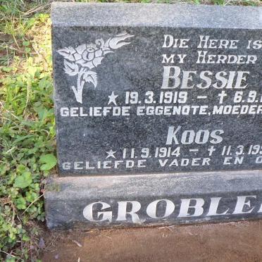 GROBLER Koos 1914-1993 &amp; Bessie 1919-1990