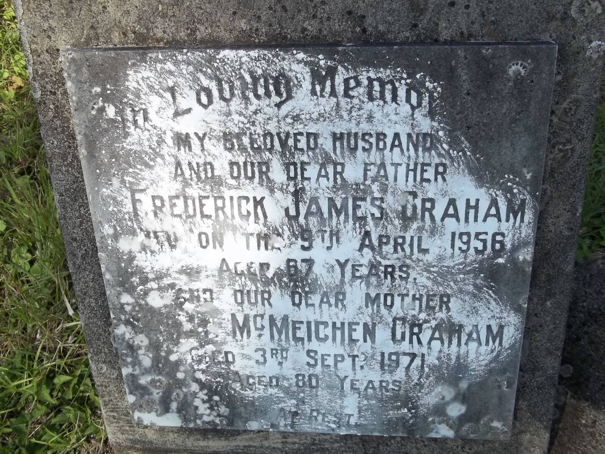 GRAHAM Frederick James -1956 &amp; Sarah McMeichen -1971