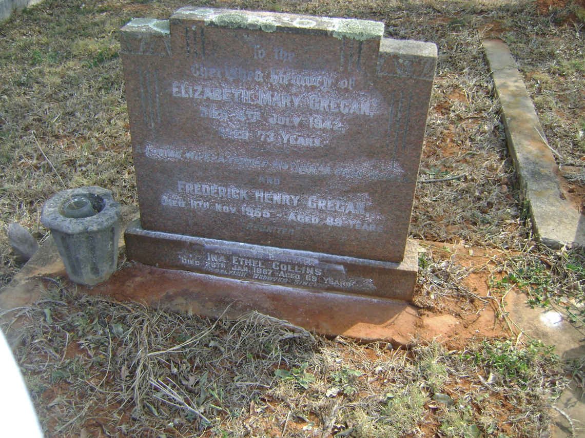 GREGAN Frederick Henry -1966 &amp; Elizabeth Mary -1942 :: COLLINS Ina Ethel -1967