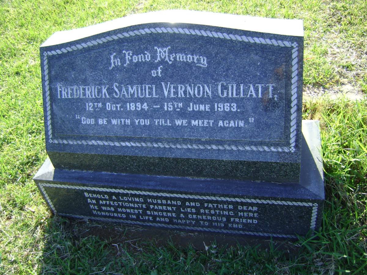 GILLATT Frederick Samuel Vernon 1894-1963
