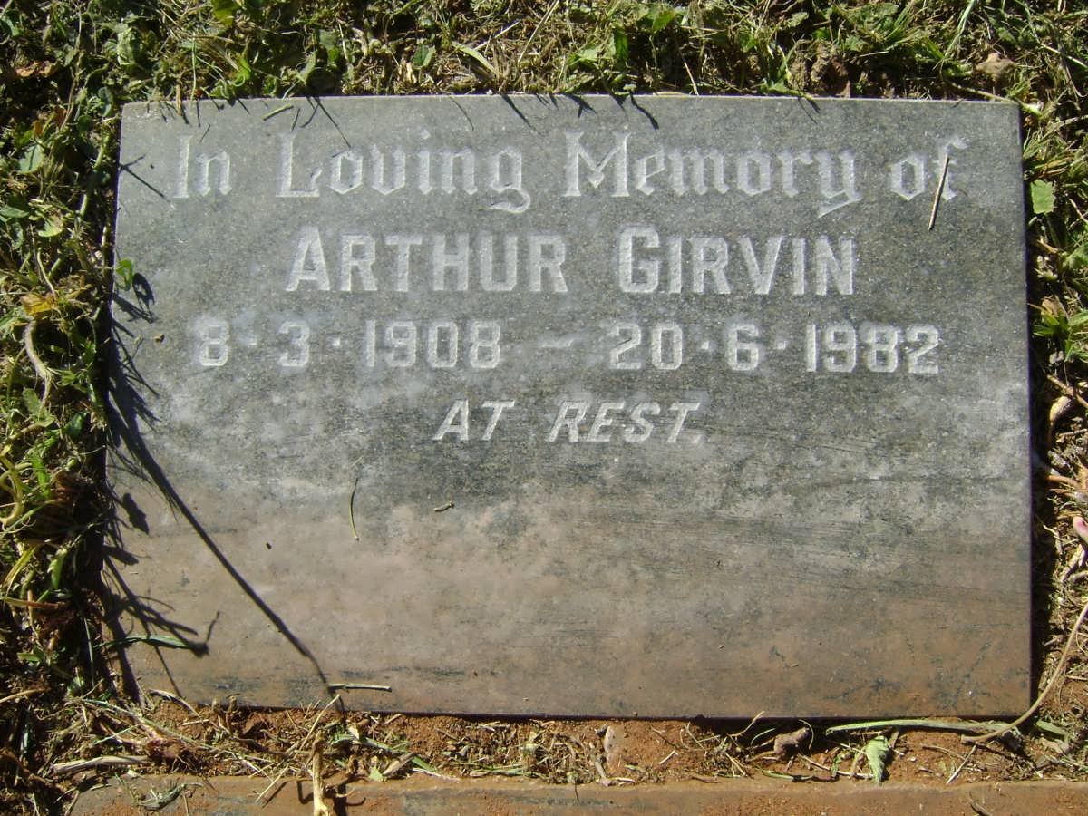 GIRVIN Arthur 1908-1982 &amp; Mollie Jane 1908-1988