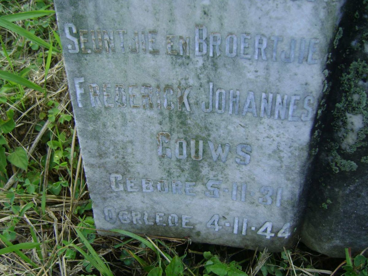 GOUWS Frederick Johannes 1931-1944