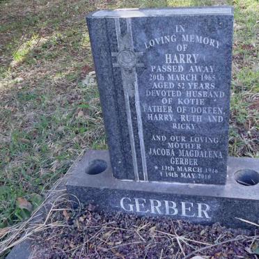 GERBER Harry -1965 :: GERBER Jacoba Magdalena 1916-2016