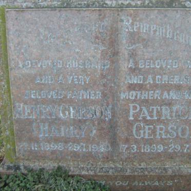 GERSON Henry 1898-1949 &amp; Patricia 1899-1974 