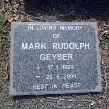 GEYSER Marthinus Frederik Rudolph 1913-1961 &amp; Louise Jeanette 1911-1982 :: GEYSER Mark Rudolph 1964-2000