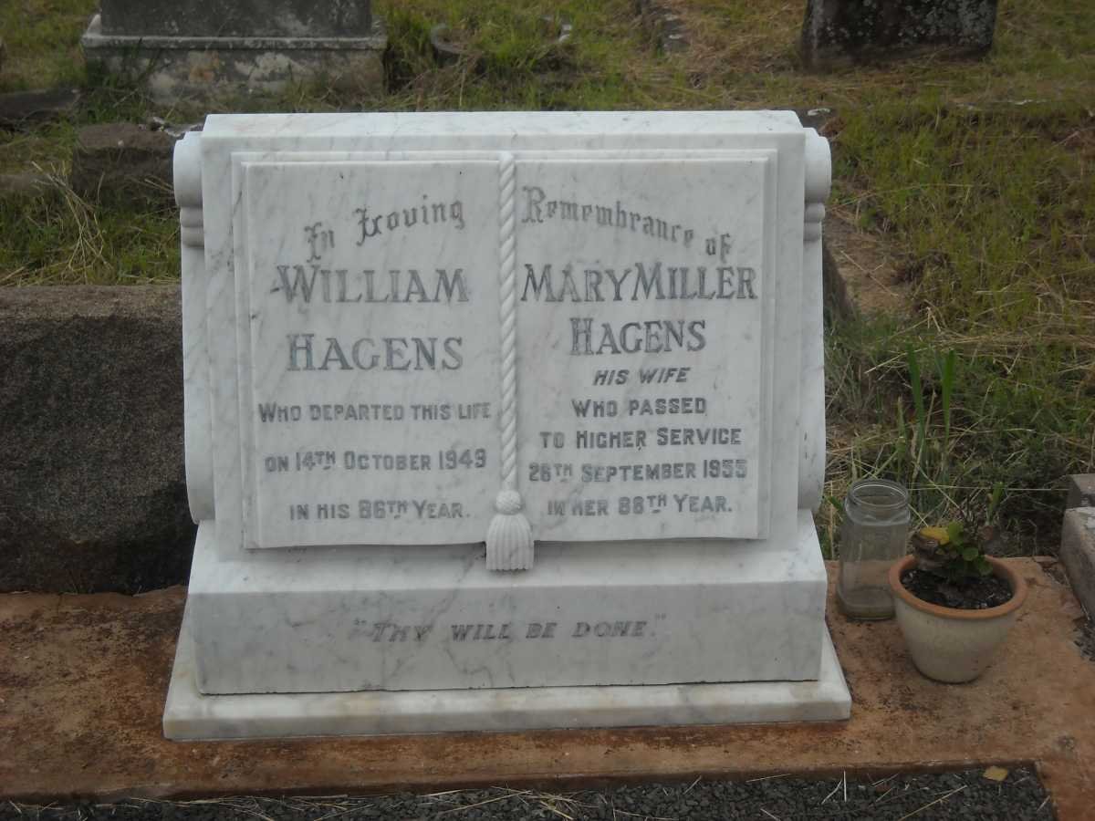 HAGENS William -1949 &amp; Mary Miller -1955