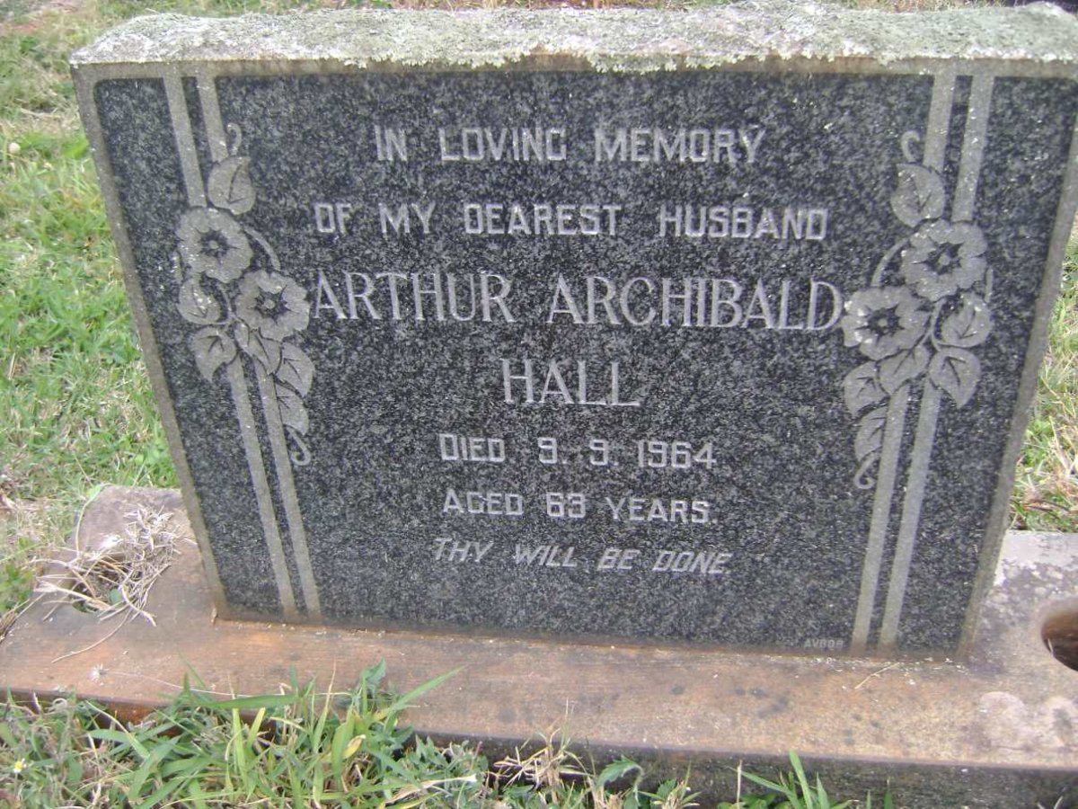 HALL Arthur Archibald -1964