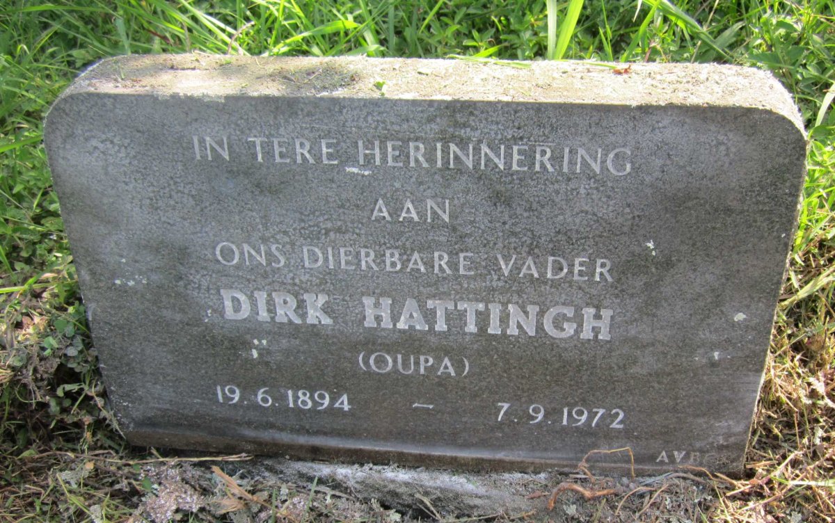 HATTINGH Dirk 1894-1972