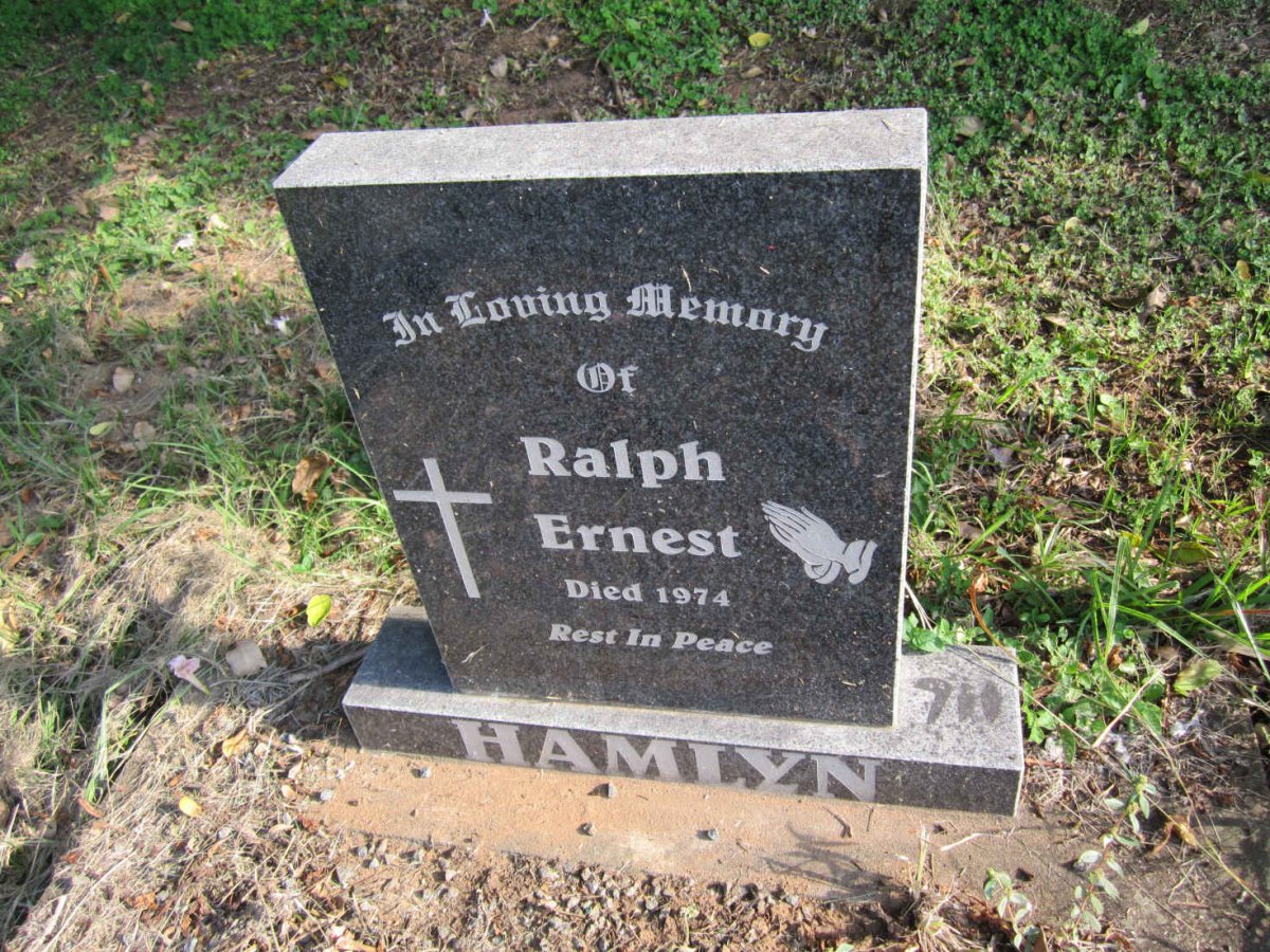 HAMLYN Ralph Ernest -1974