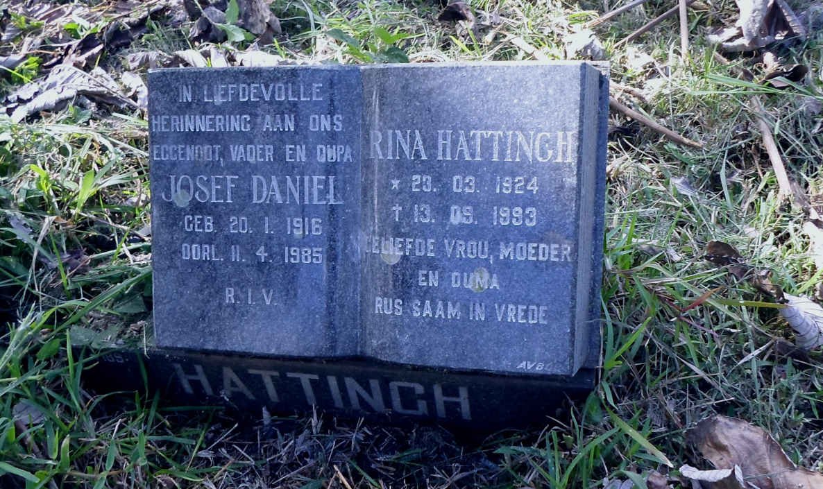 HATTINGH Josef Daniel 1916-1985 &amp; Rina 1924-1993