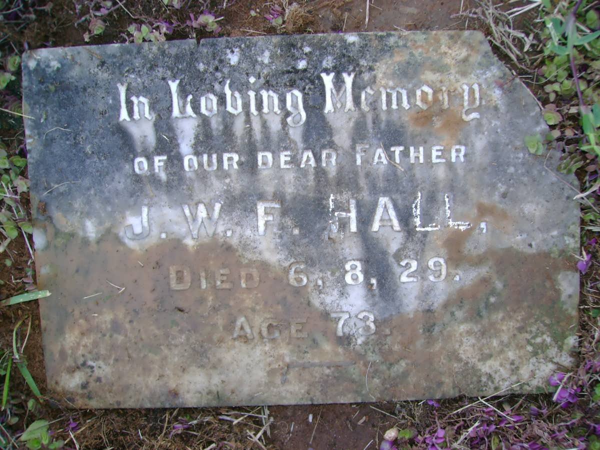HALL J.W.F. -1929