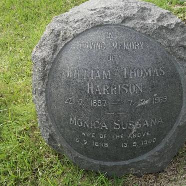 HARRISON William Thomas 1897-1969 &amp; Monica Sussana 1898-1980
