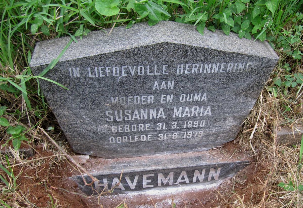 HAVEMANN Susanna Maria 1890-1979