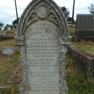 HAWTON Robert William -1925 &amp; Catherine Holly -1963