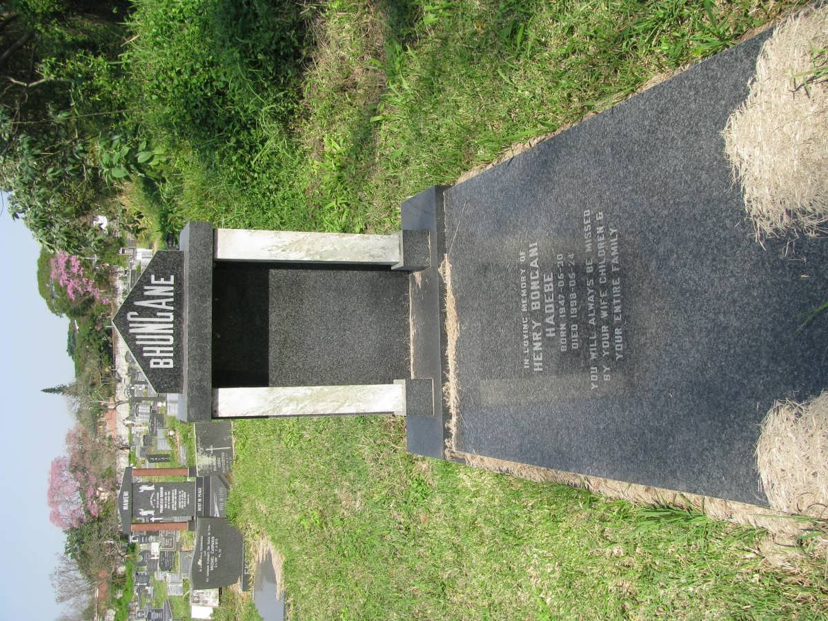 HADEBE Henry Bongani 1947-1998