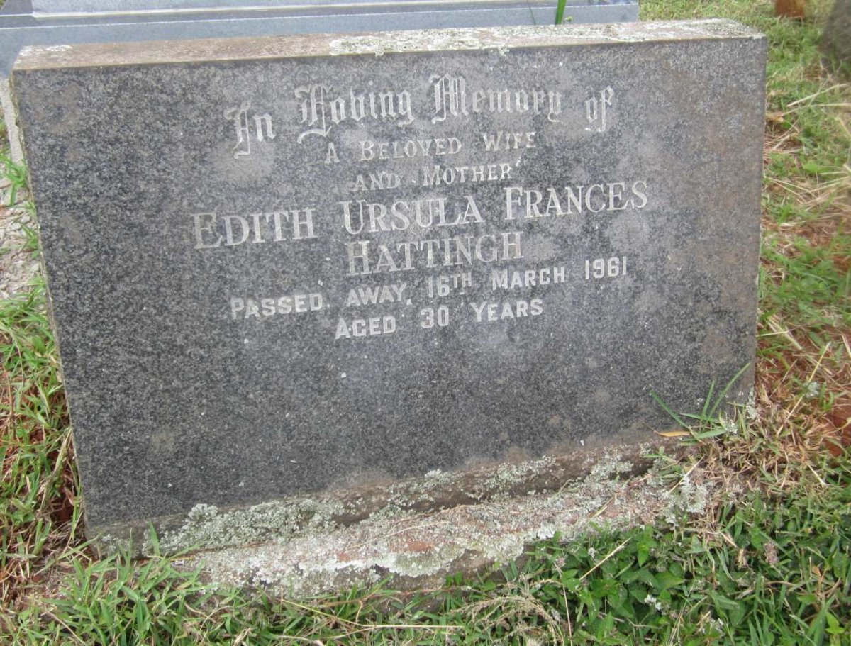 HATTINGH Edith Ursula Frances -1961