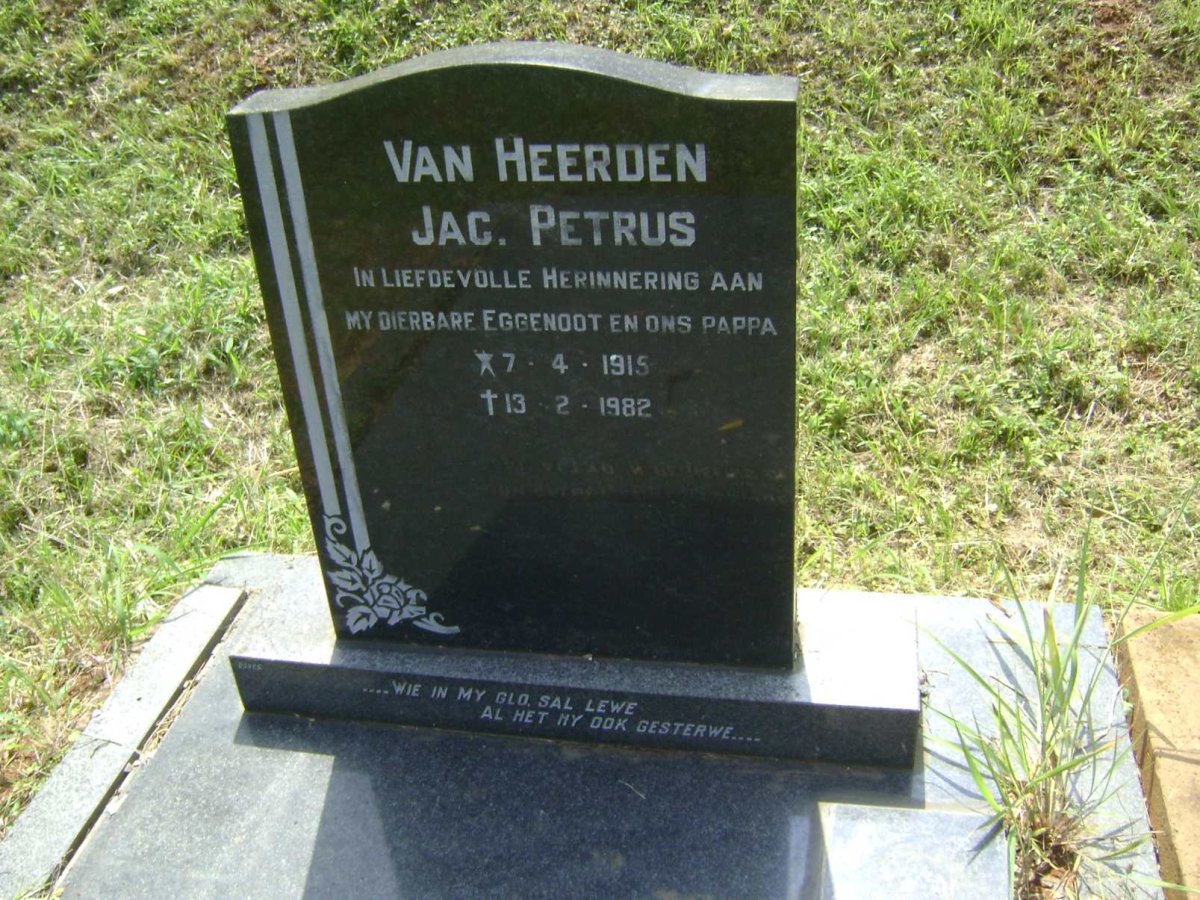 HEERDEN Jac Petrus, van 1915-1982
