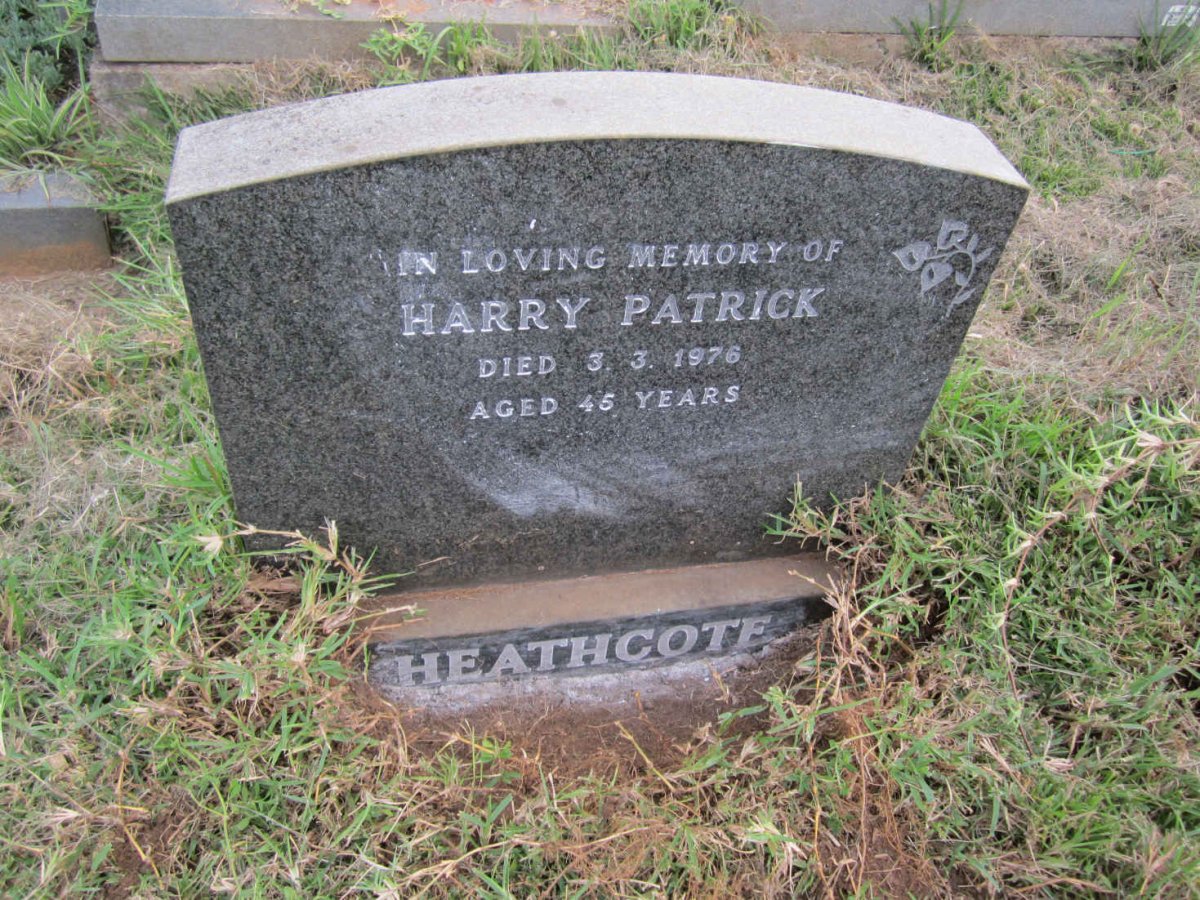 HEATHCOTE Harry Patrick -1976