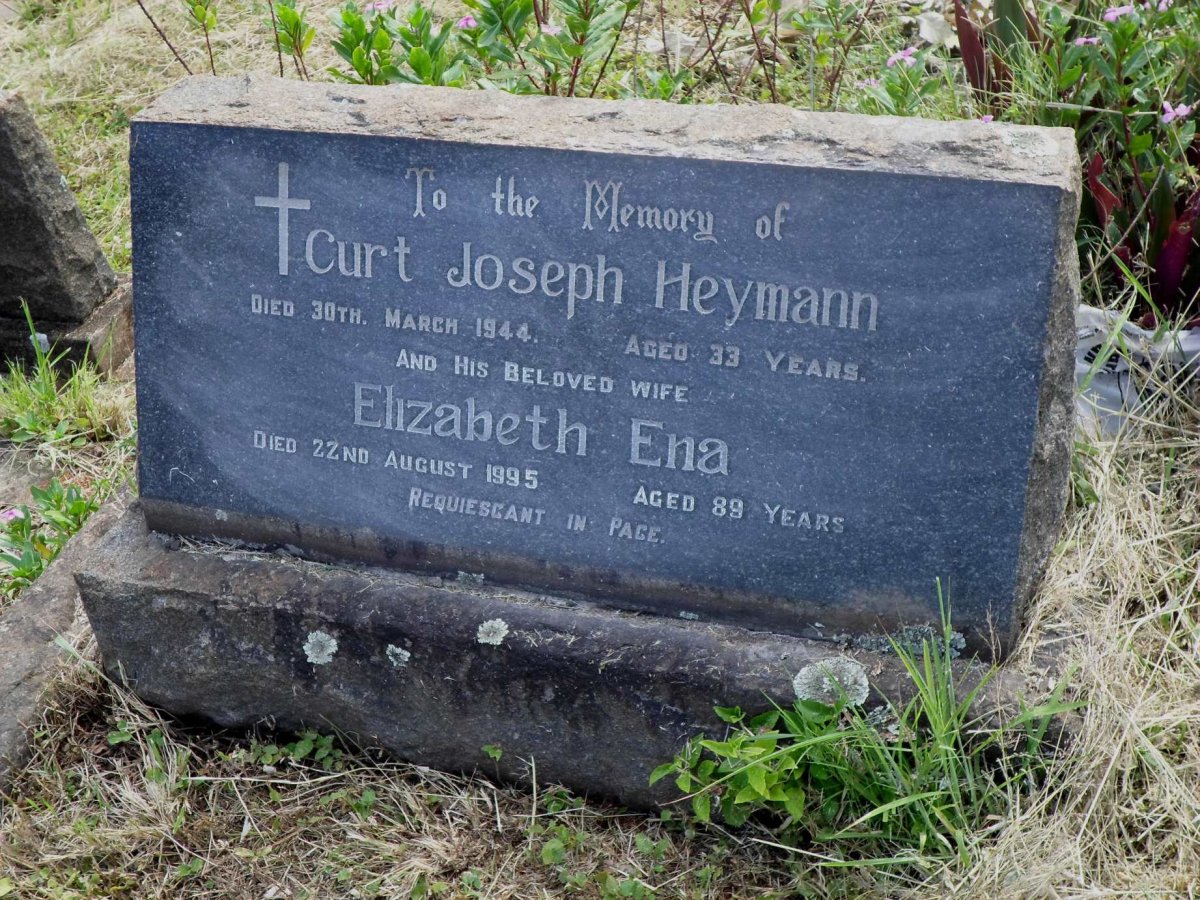 HEYMANN Curt Joseph -1944 &amp; Elizabeth Ena -1995