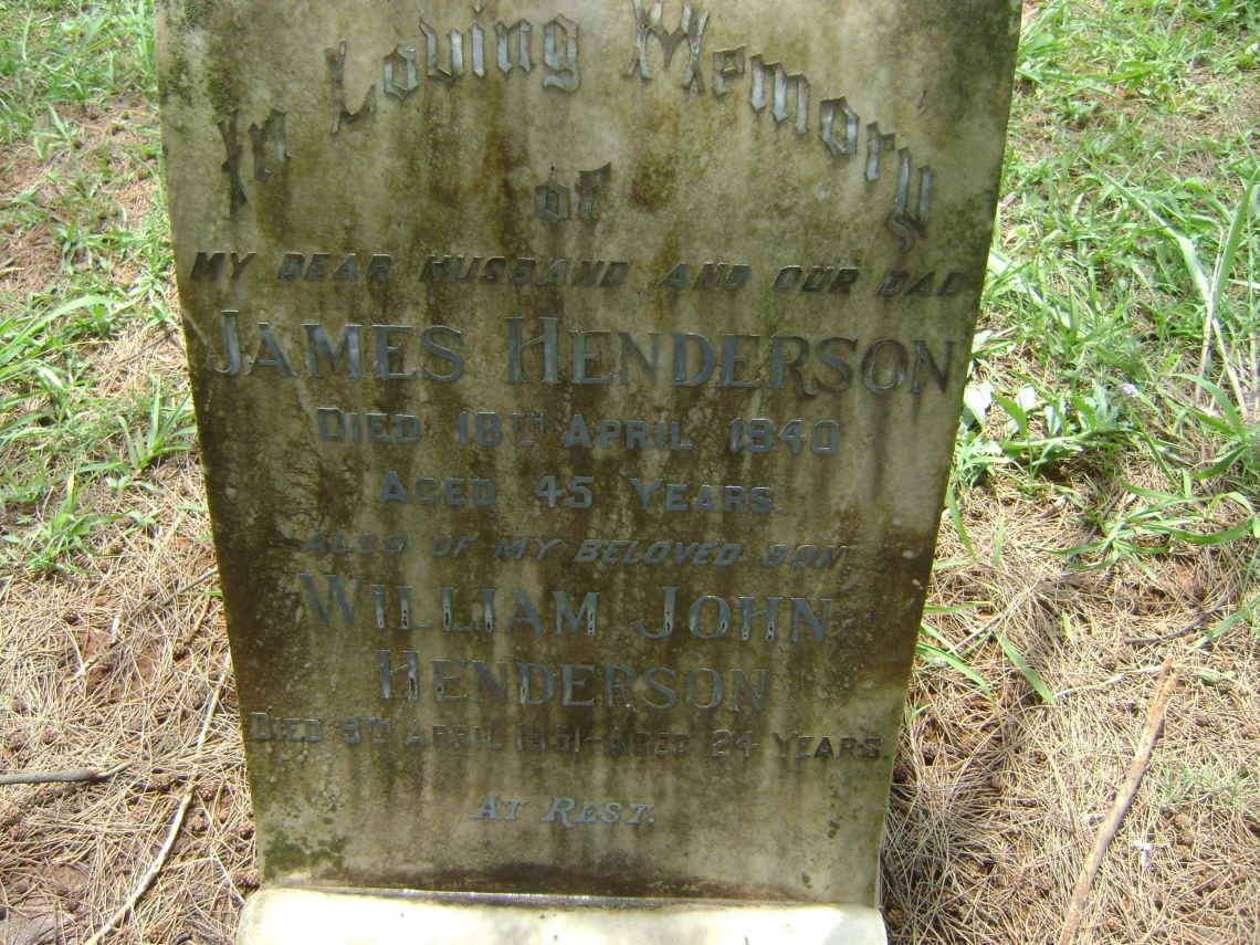 HENDERSON James -1940 :: HENDERSON William John -1951