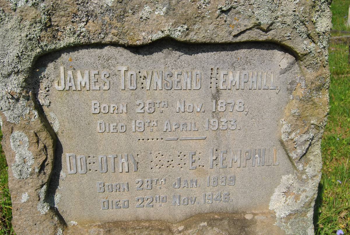 HEMPHILL James Townsend 1878-1933 &amp; Dorothy Isabel 1889-1946