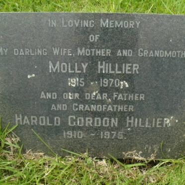 HILLIER Harold Gordon 1910-1975 &amp; Molly 1915-1970
