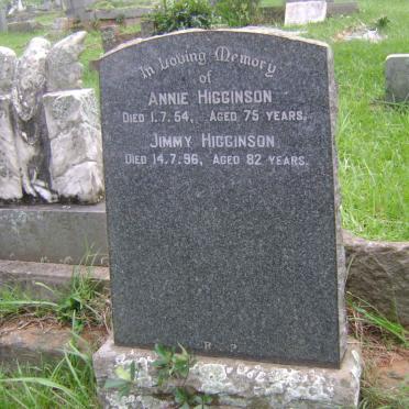 HIGGINSON Jimmy -1996 &amp; Annie -1954