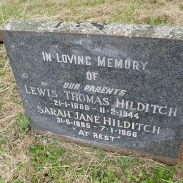 HILDITCH Lewis Thomas 1869-1944 &amp; Sarah Jane 1865-1956