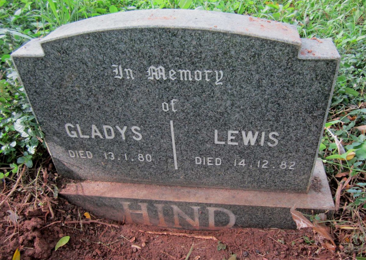 HIND Lewis -1982 &amp; Gladys -1980