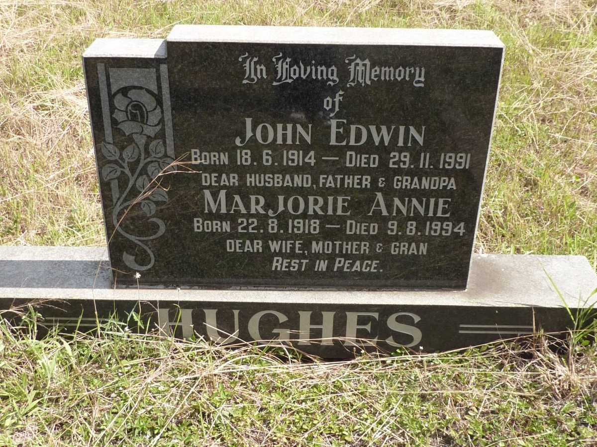 HUGHES John Edwin 1914-1991 &amp; Marjorie Annie 1918-1994