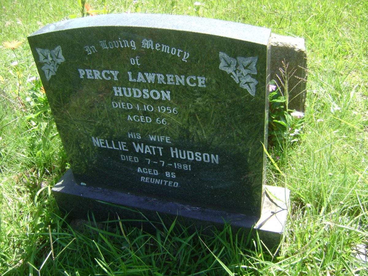 HUDSON Percy Lawrence -1956 &amp; Nellie Watt -1981