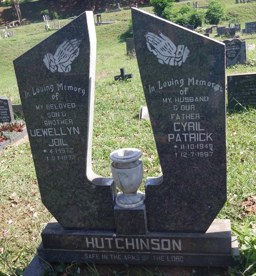 HUTCHINSON Cyril Patrick 1949-1997 :: HUTCHINSON Uewellyn Joil 1972-1972 
