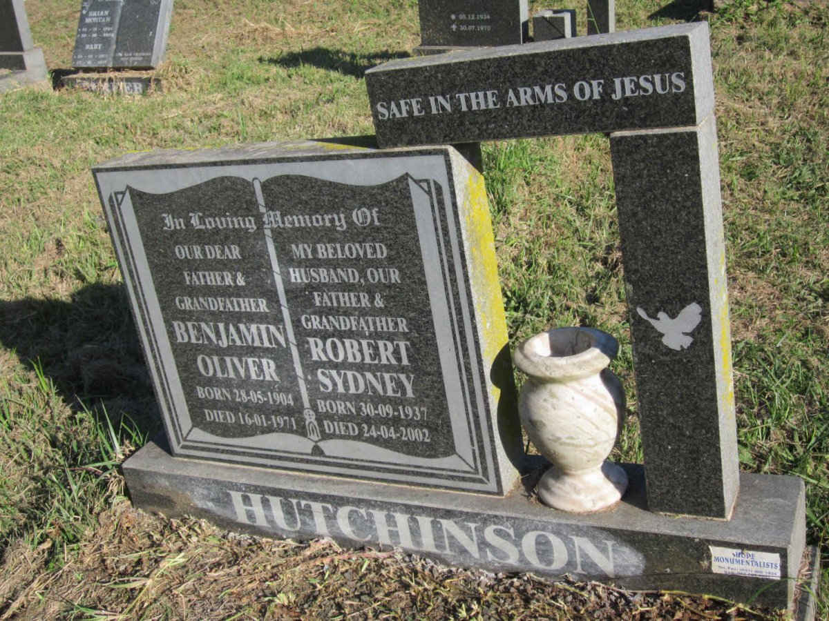 HUTCHINSON Benjamin Oliver 1904-1971 :: HUTCHINSON Robert Sydney 1937-2002