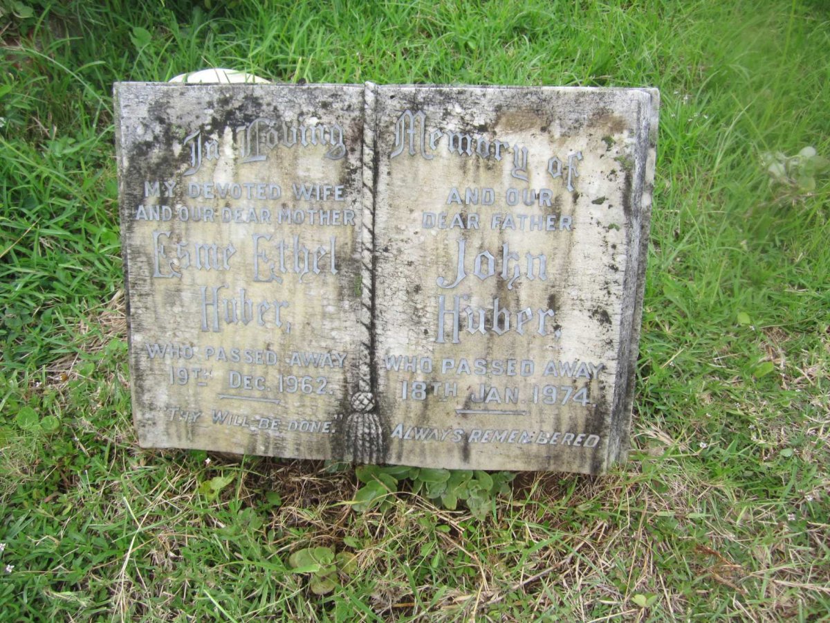 HUBER John  -1974 &amp; Esme Ethel -1962