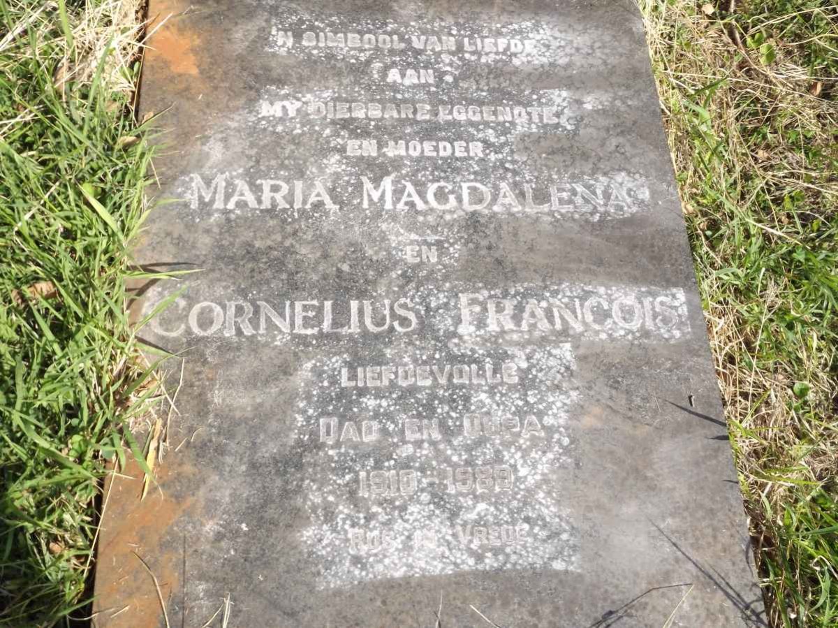 HUMAN Cornelius Francois 1910-1989 &amp; Maria Magdelena 1909-1963